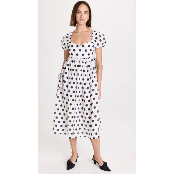 Sleeper Dresses & Skirts - SLEEPER Linen Polka Dot Dress Size XS NWT Retail $498 Tuckernuck